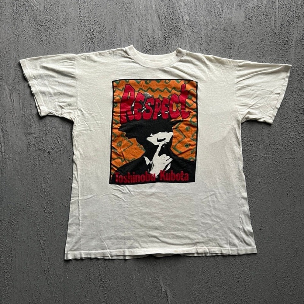 Vintage Toshinobu Kubota Shirt Large White 1980s Respect